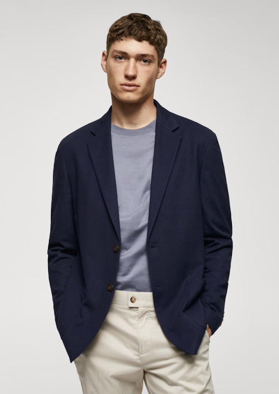 structured slim fit cotton blazer結構修身款棉質外套 1