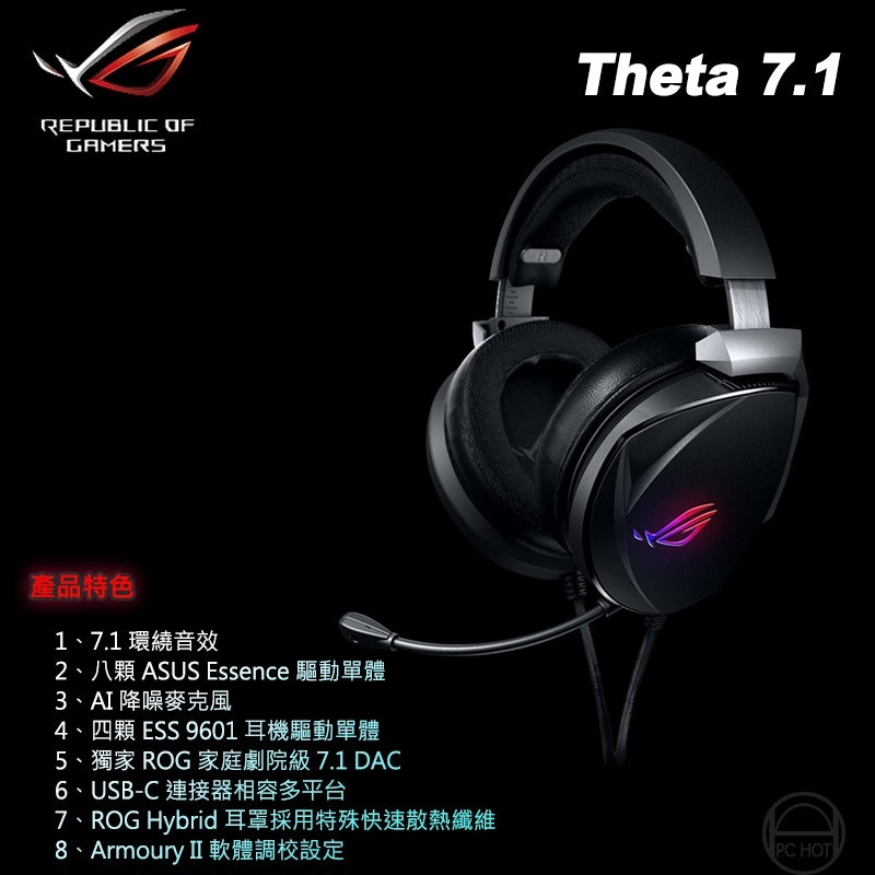 Theta 7.1 AI 電競耳機 2
