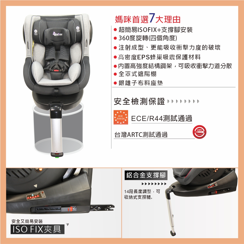 ISOFIX 360度旋轉座椅 2