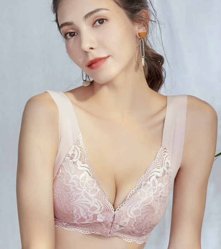 韓國晶緻款前扣式美胸無鋼圈內衣 1