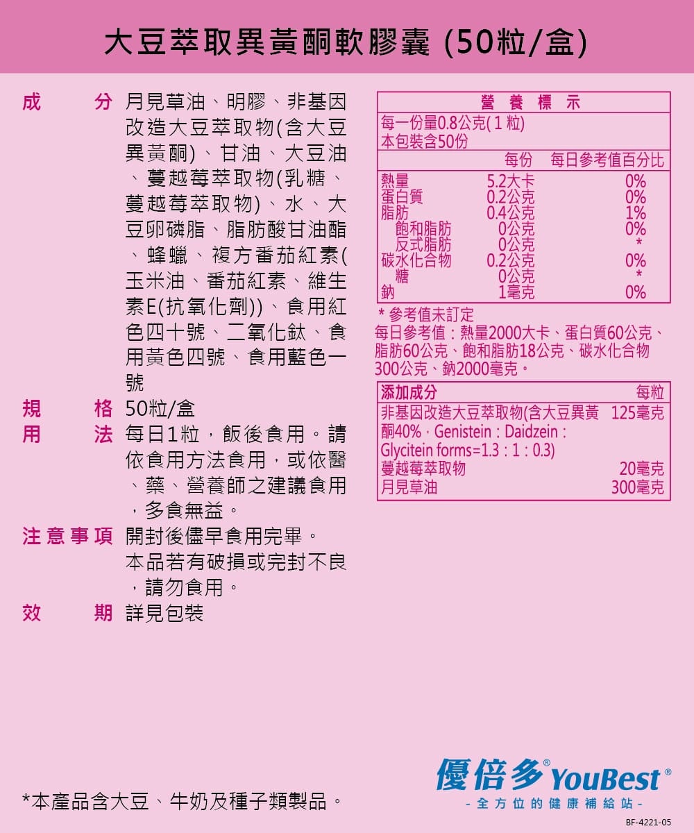 大豆萃取異黃酮軟膠囊 2