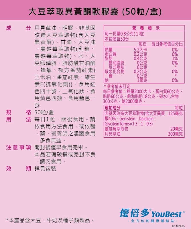 大豆萃取異黃酮軟膠囊 2