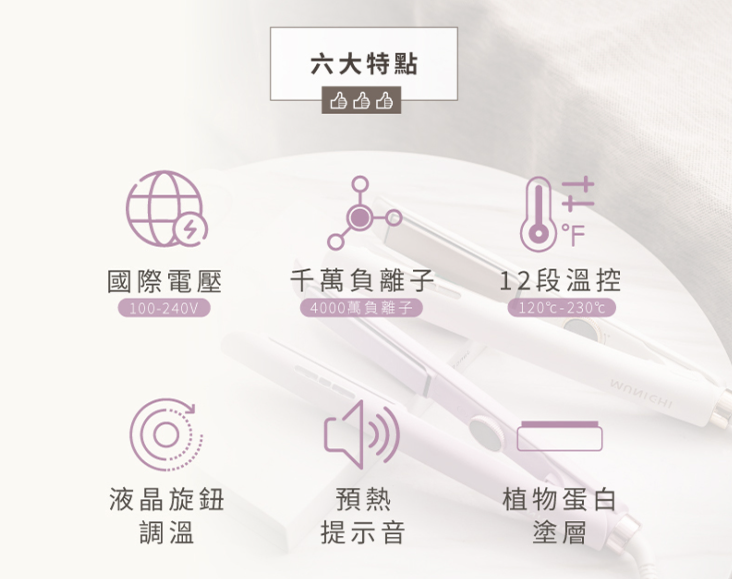 雙向負離子溫控離子夾 2