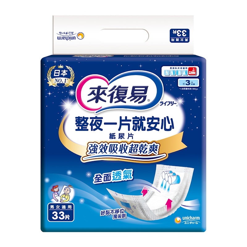 整夜一片就安心紙尿片 1