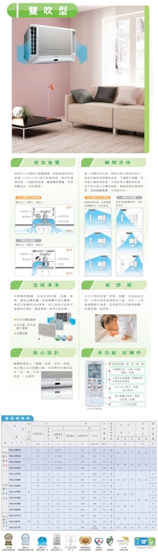 定頻冷專雙吹式窗型冷氣 2