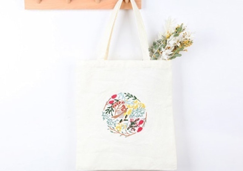 來刺繡吧:貓與棉布包系列刺繡小時光 1