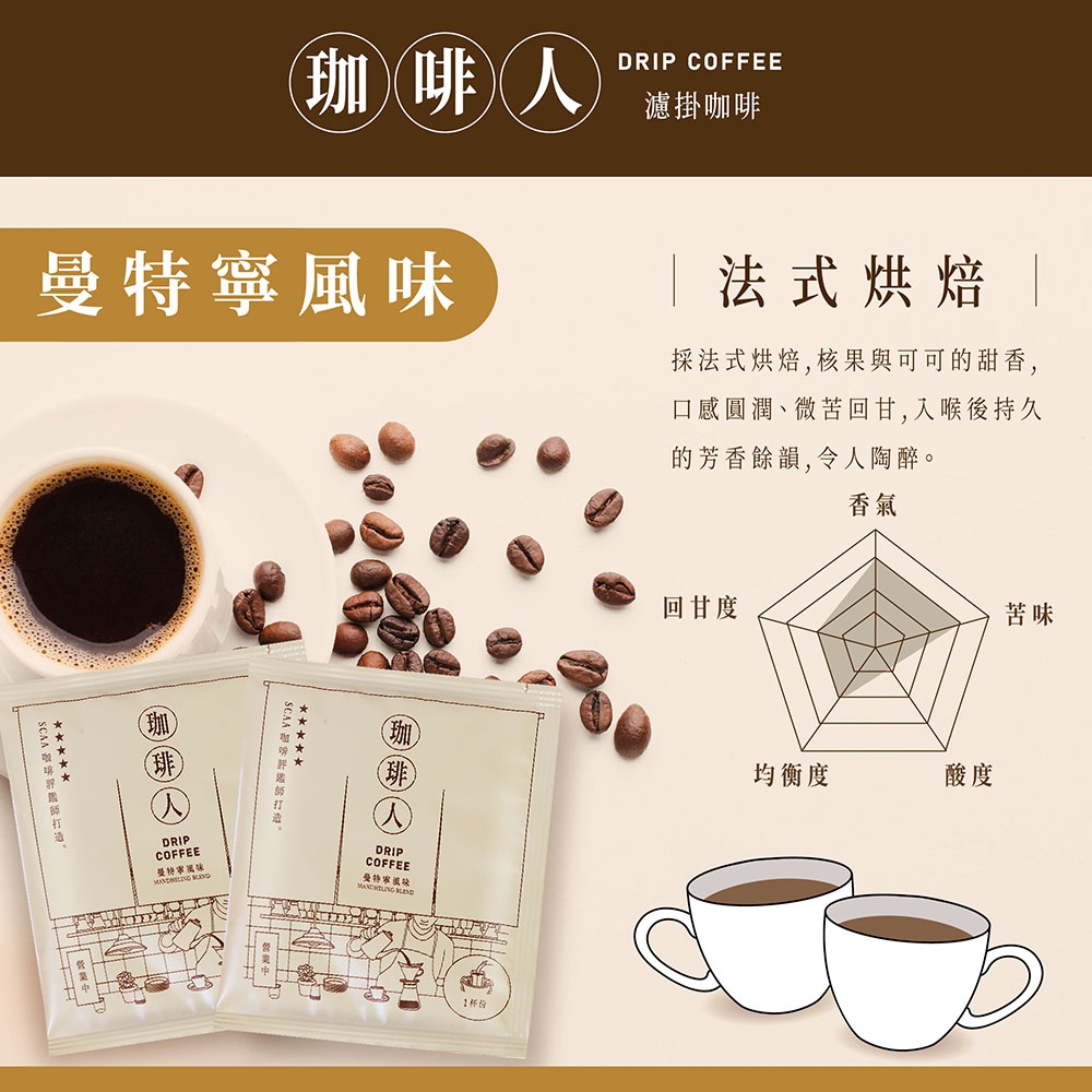 曼特寧風味濾掛咖啡 2