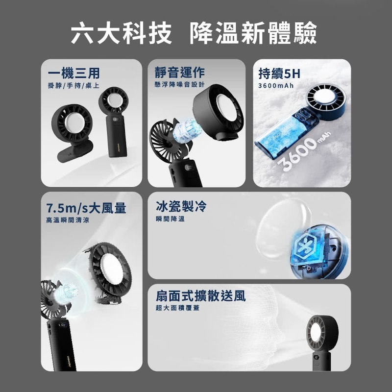 冰敷手持摺疊高速風扇 2