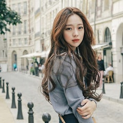 中分水波卷長髮美拍直播造型必備女用整頂假髮