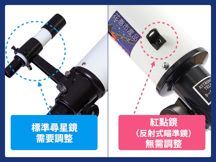 無需調整尋星鏡的結構更容易操作