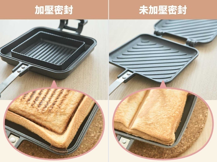 封邊的口感扎實酥脆,不封邊則能保有鬆軟感