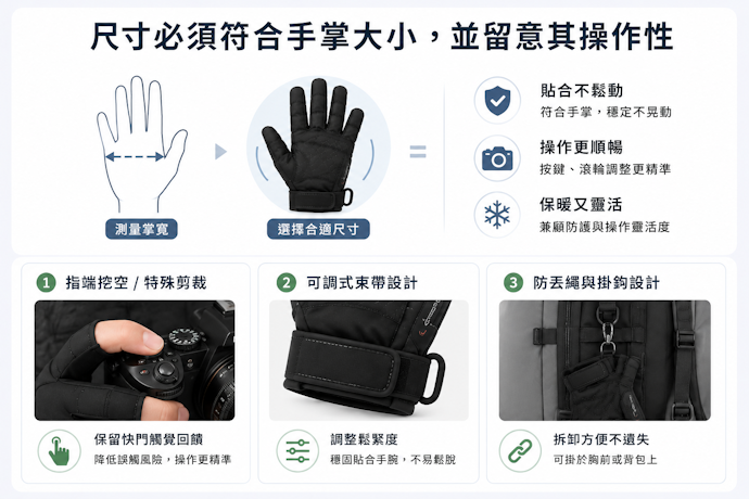 尺寸必須符合手掌大小,並留意其操作性