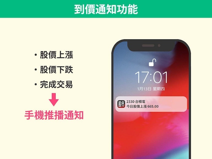 不必比較App功能,價位通知、觸價下單都是基本