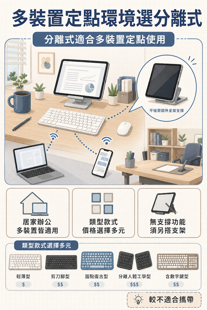 多定點使用選擇分離式