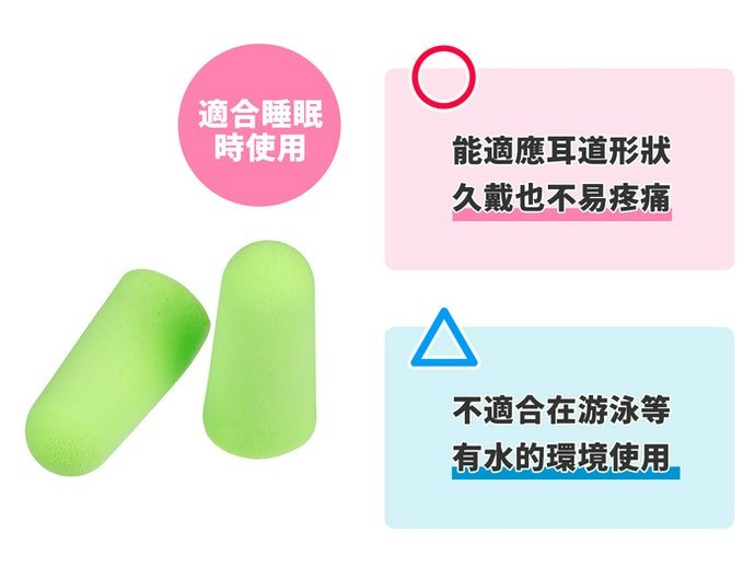 睡覺戴以柔軟的泡棉材質為優先