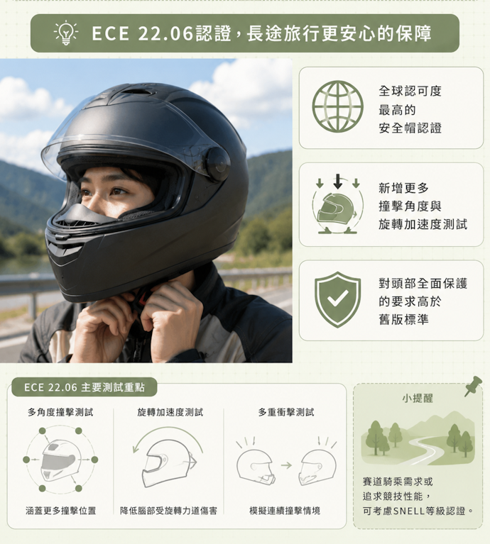 經常長途騎乘推薦ECE 22.06認證
