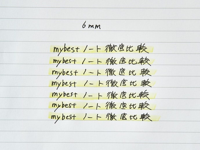B罫:行距6mm,筆記後容易閱讀