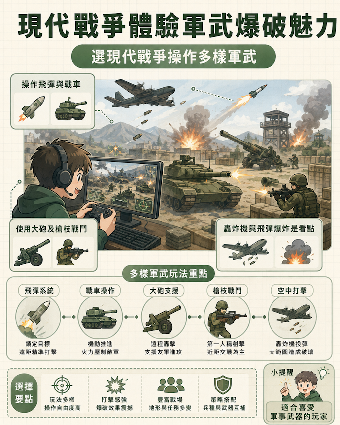 使用槍械戰鬥的「現代戰爭」類型