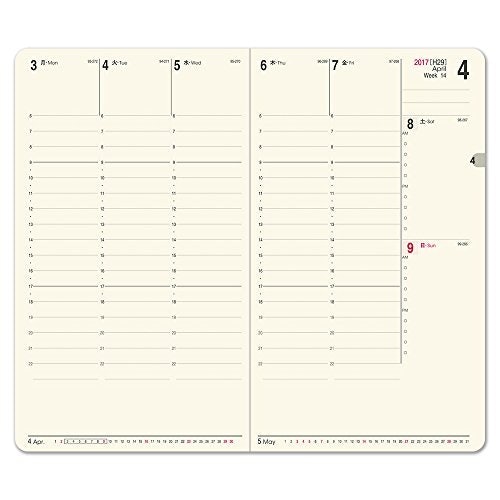 【直式週計畫型】可以按時間軸確認每天的計畫