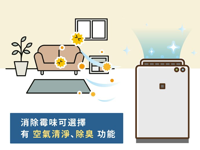 小坪數可搭配空氣清淨功能