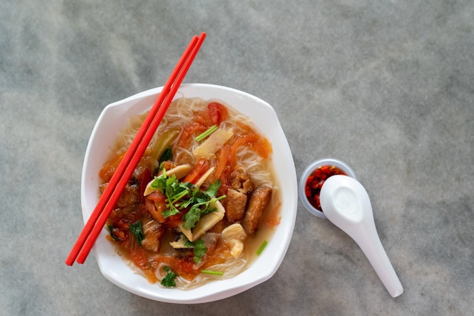 獨具彈性且易於吸附湯汁的「炊粉」