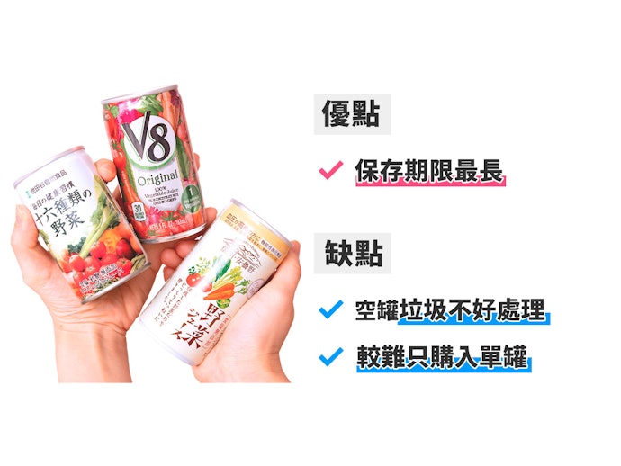 罐裝:保存期限較長,適合大量囤貨