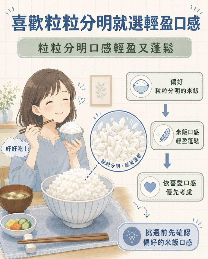 Panasonic 使米粒分明且口感較輕盈蓬鬆