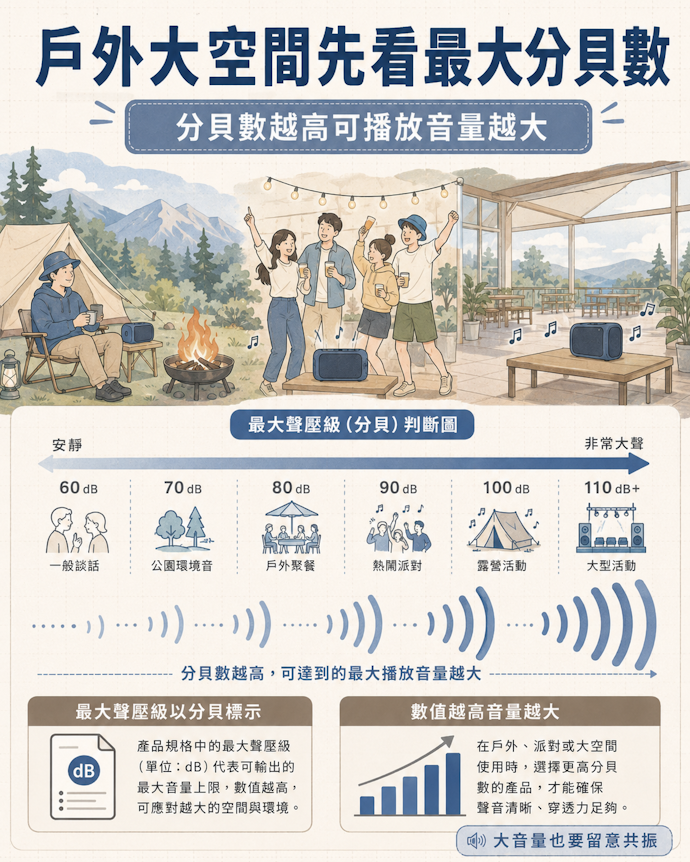 追求大音量看最大分貝數