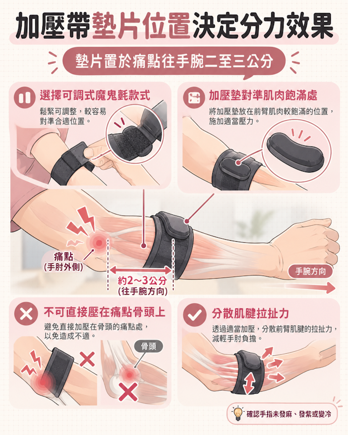 局部痠痛或肌腱發炎優先選擇加壓帶型